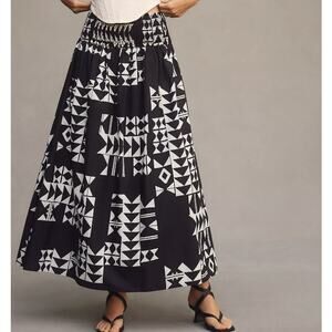 Anthropologie Black and White Maxi Skirt